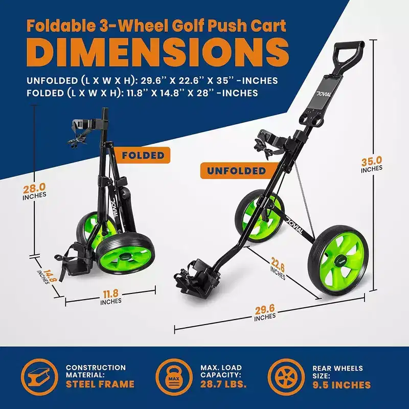 3-Wheel Collapsible Golf Cart