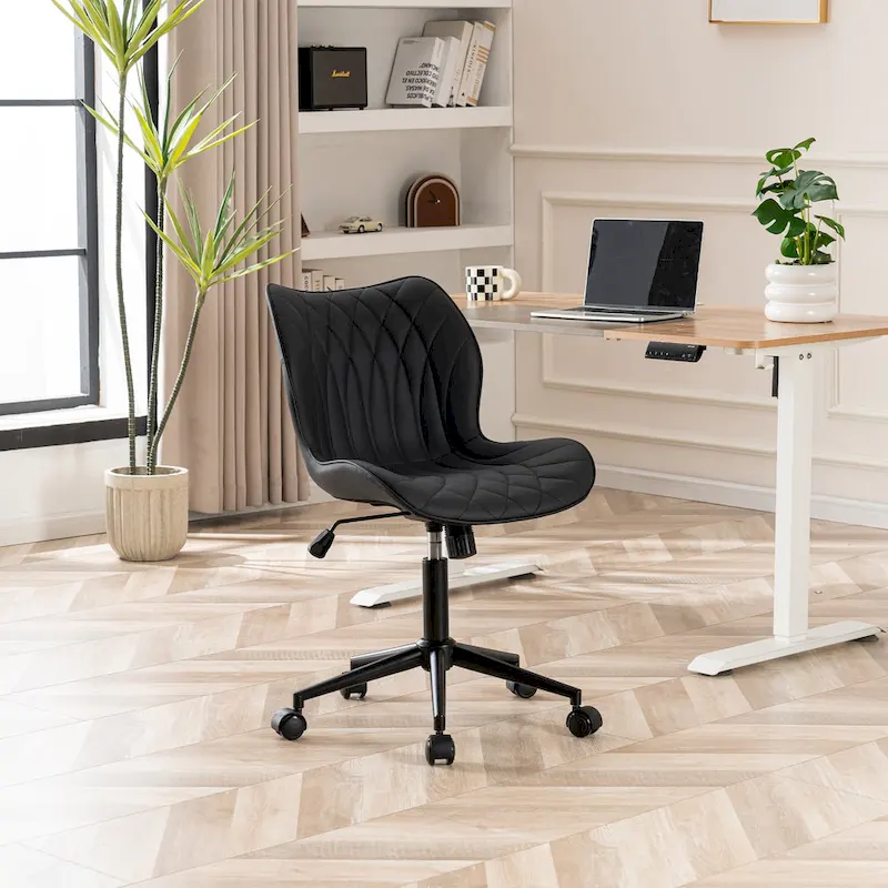 Swivel Armless Desk Chair Office Chairs Makeup Vanity Chair