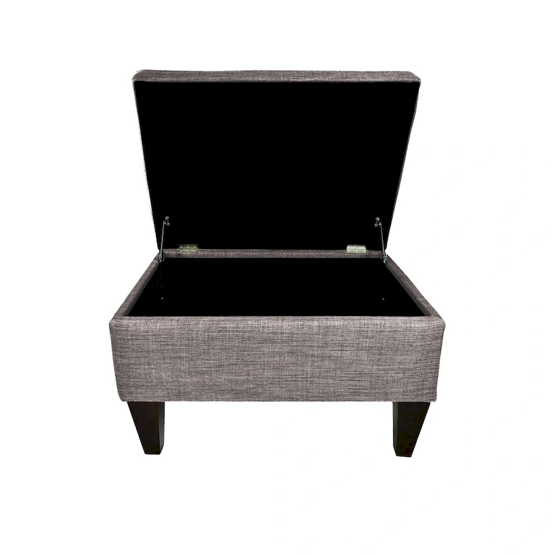 MJL Furniture Madison Squared Fabric Upholstered Welted Ottoman