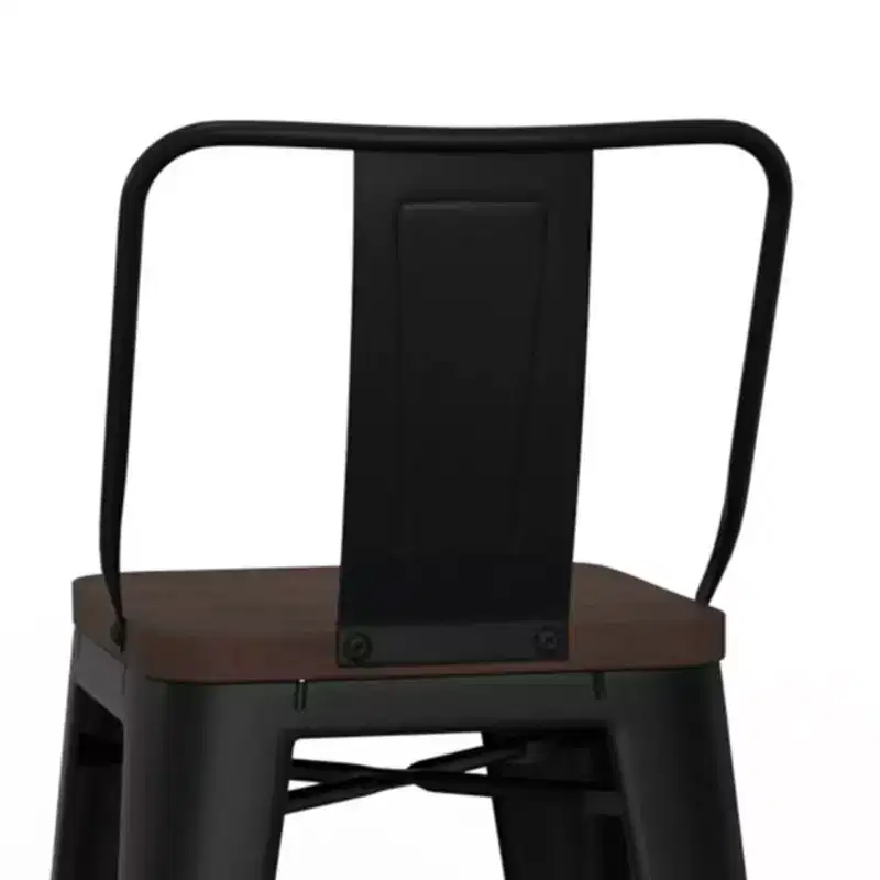Set of 4 24 Josephine Metal/Wood Counter Height Barstools - WyndenHall
