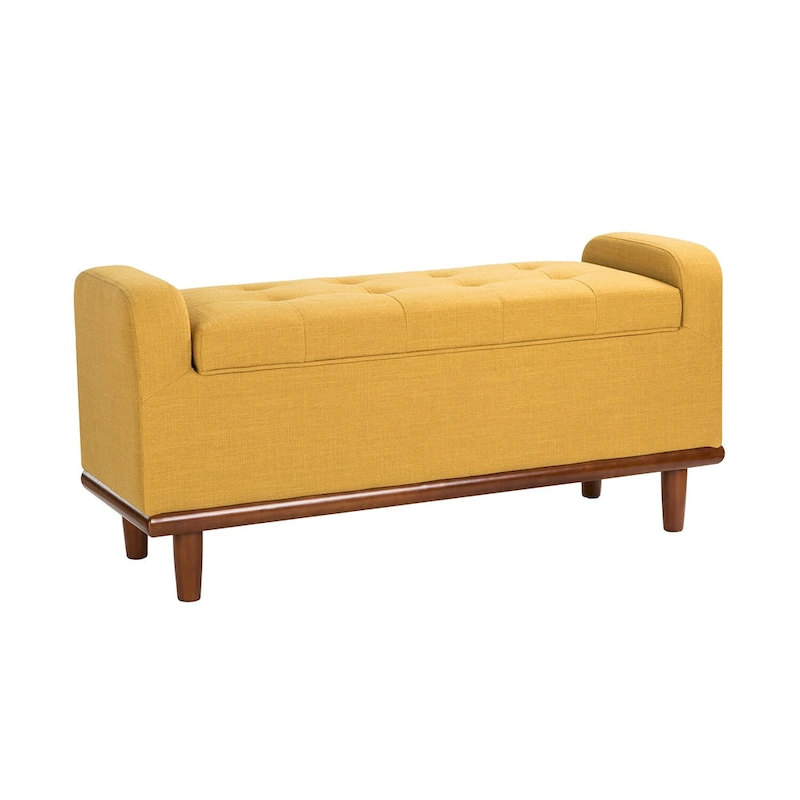 Bastian Upholstered Bench with Solid Wood Legs