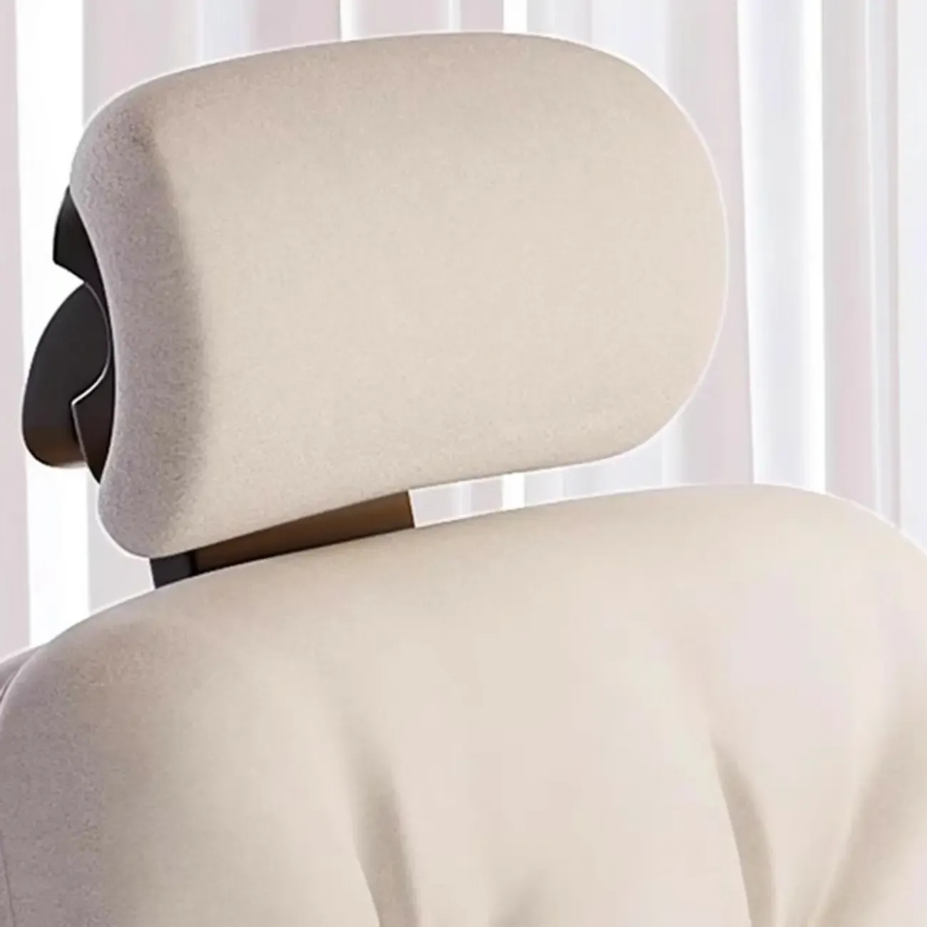 Modern White Leather Swivel Ergonomic Office Chair