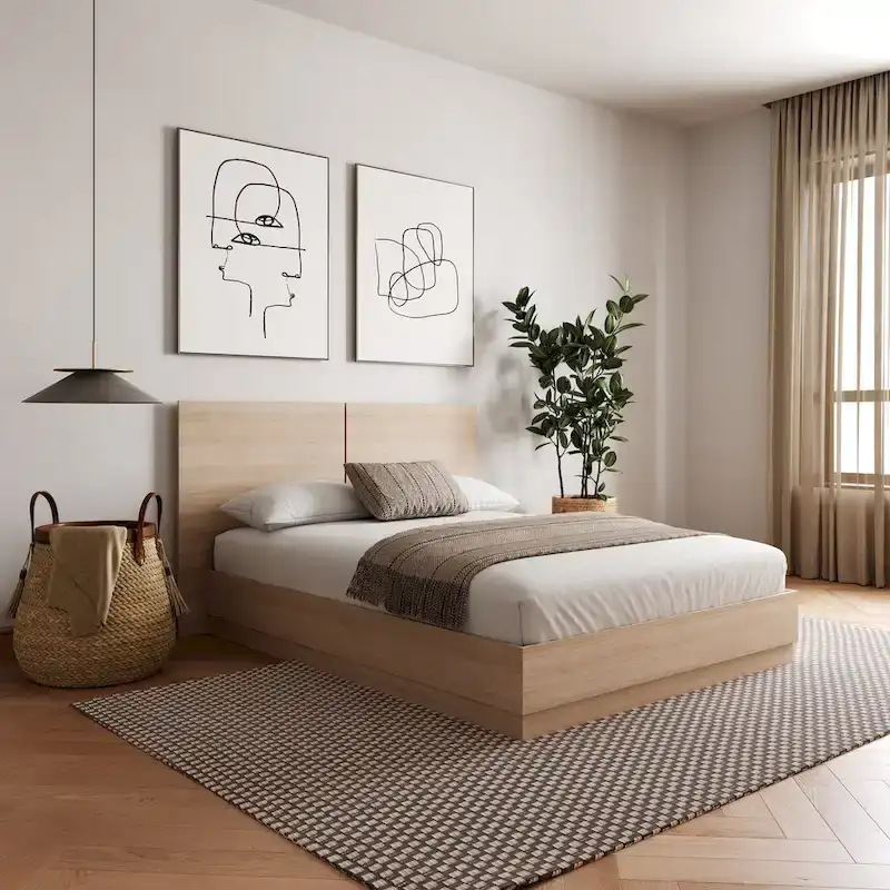 Milano Platform Bed with Headboard