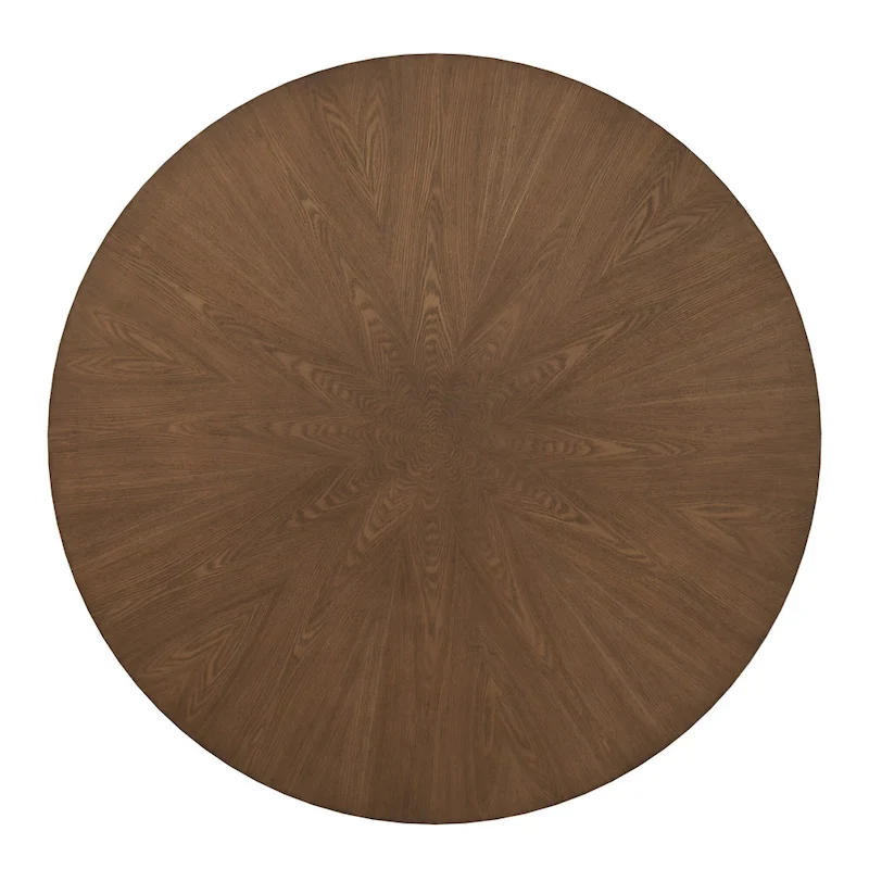 Sheeba Round Mid-Century Modern Walnut Base Dining Table by iNSPIRE Q Modern