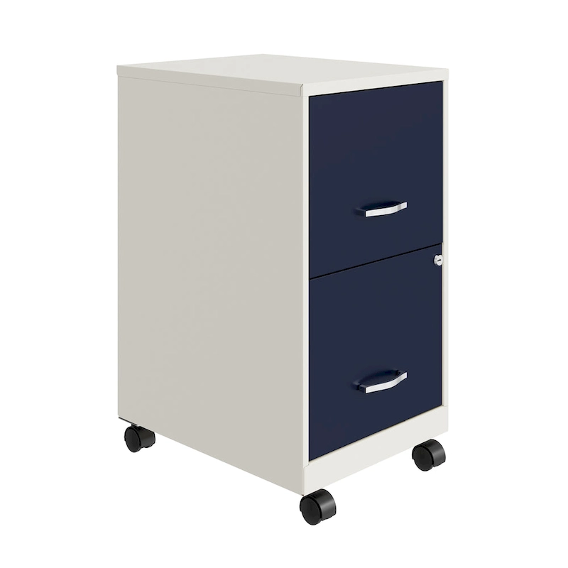 Space Solutions Pearl White 2-drawer Mobile File Cabinet