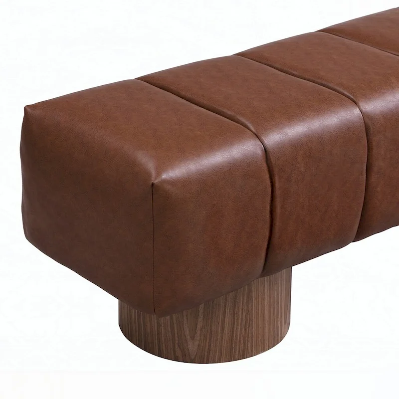 No-Assembly End of Bed Entryway Bench Ottoman