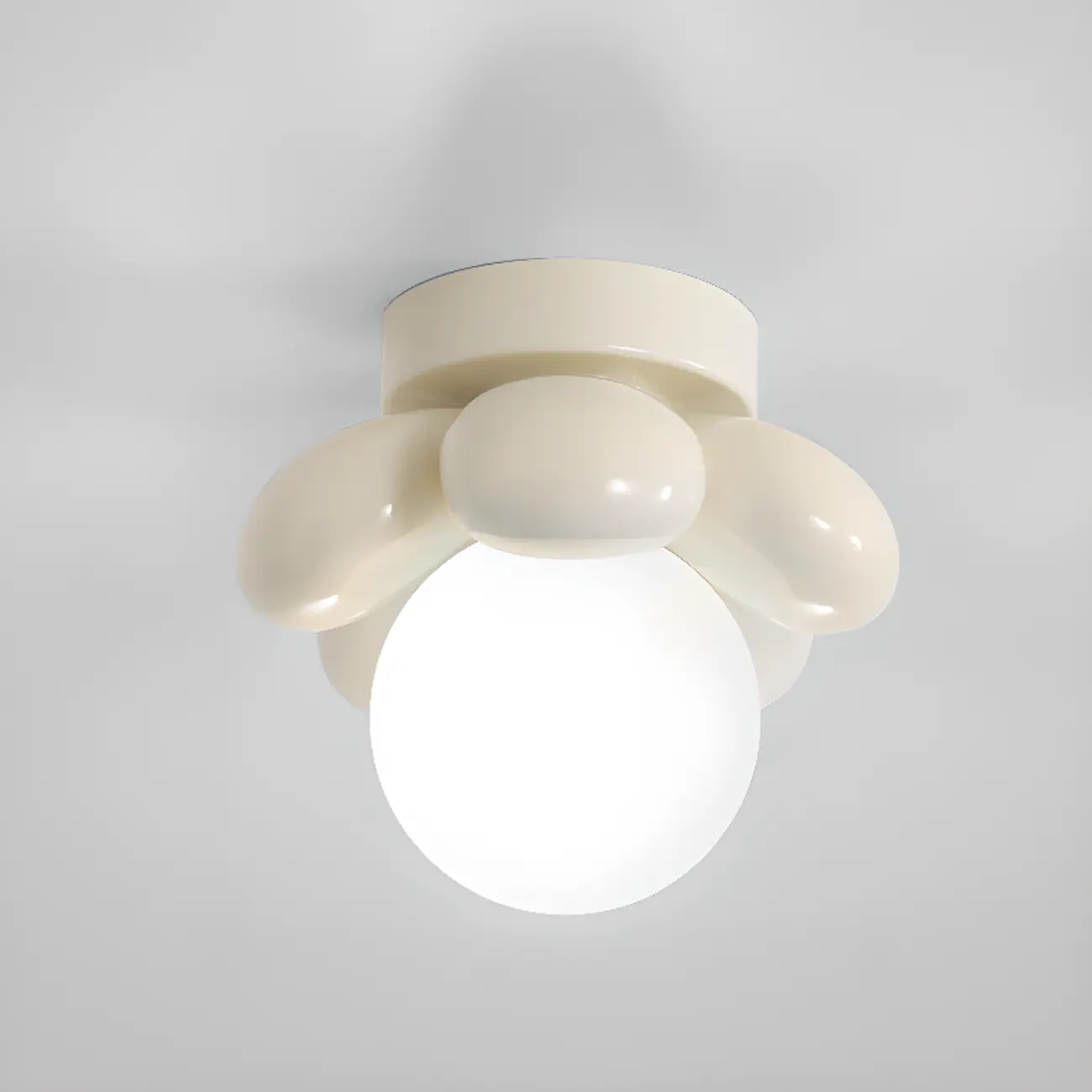 Modern Mini LED Semi-Flush Ceiling Light in Flower Shape