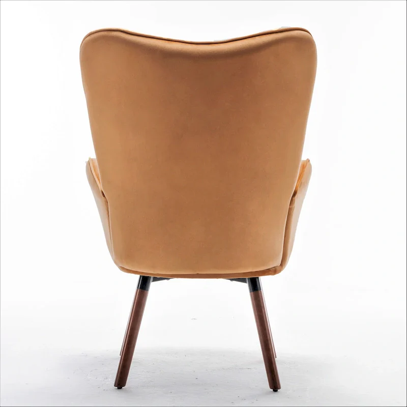 Kreedence 26.38 W Microfiber Flared Arm Accent Chair