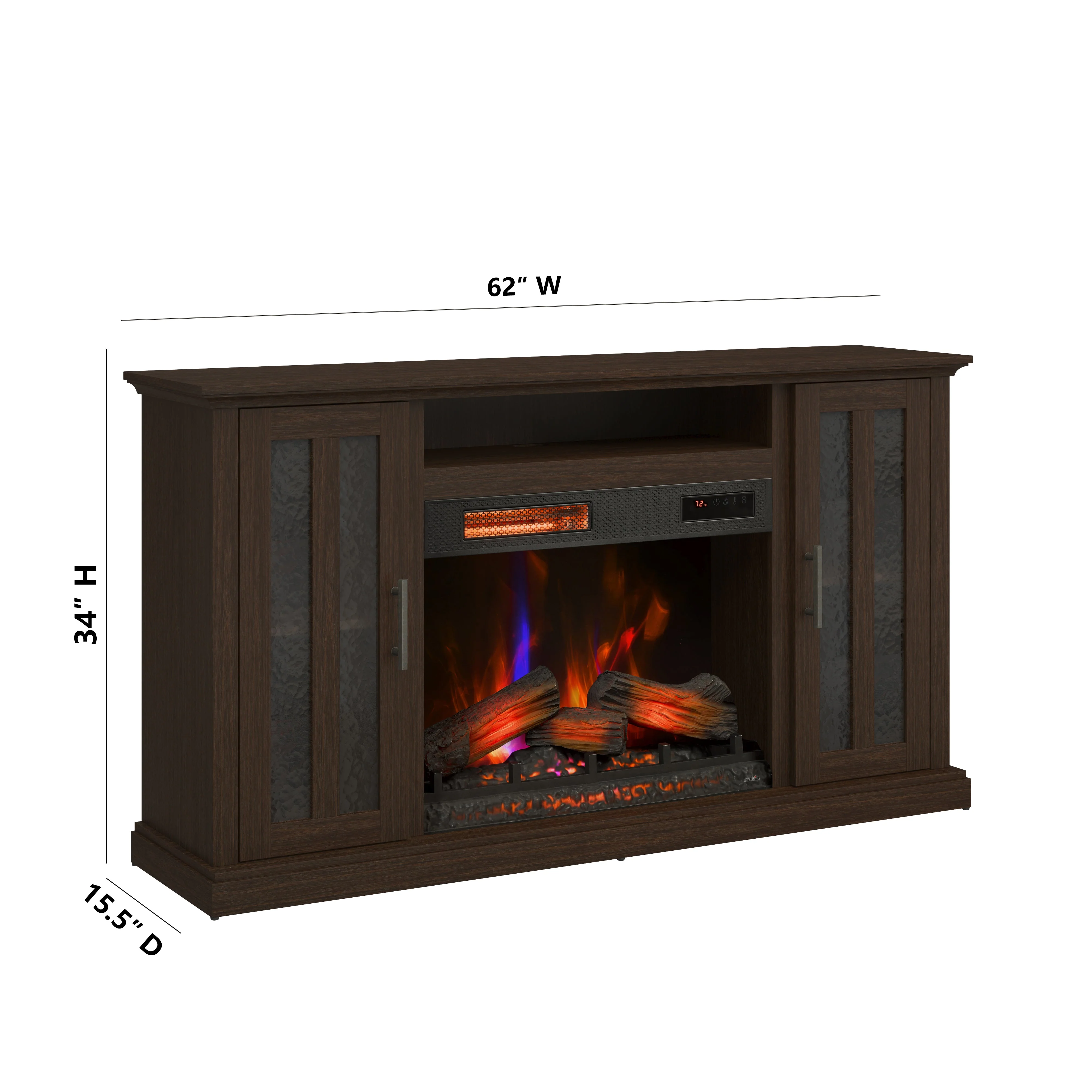 duraflame? Farmhouse Electric Fireplace TV Stand Media Console