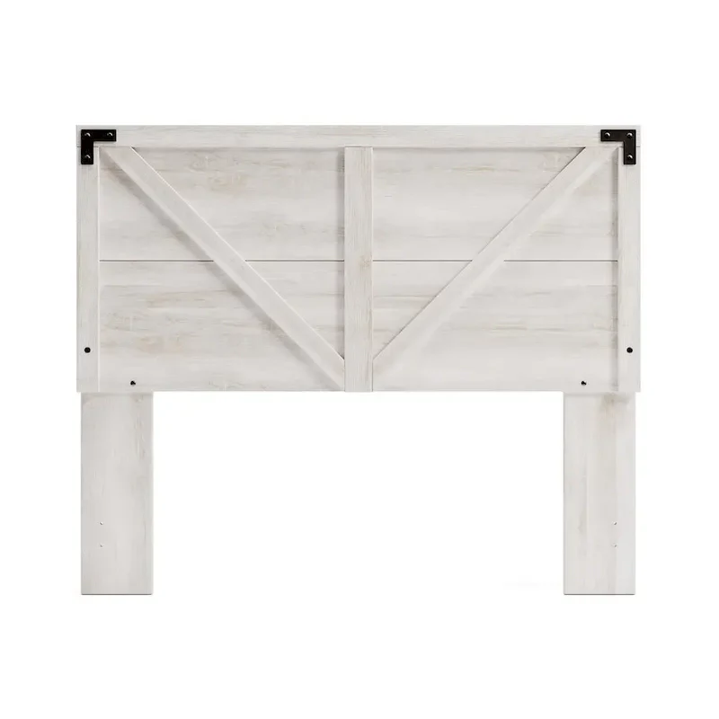 Signature Design by Ashley Shawburn Whitewashed Crossbuck Panel Headboard