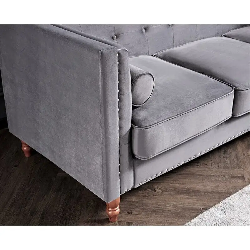 Kittleson 83 Velvet Square Arm Sofa
