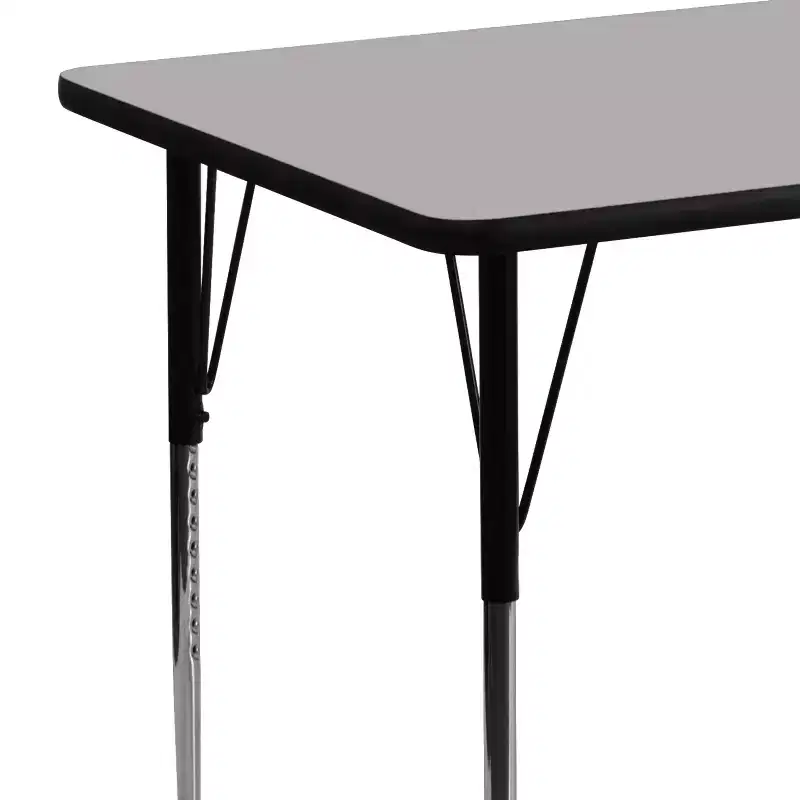 Flash Furniture 24''W x 48''L Rectangular Thermal Laminate Activity Table - Standard Height Adjustable Legs