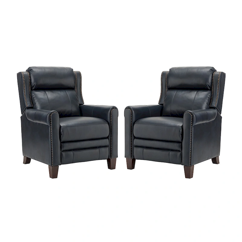 Felisa 32.48 Wide Genuine Leather Manual Recline Set of 2