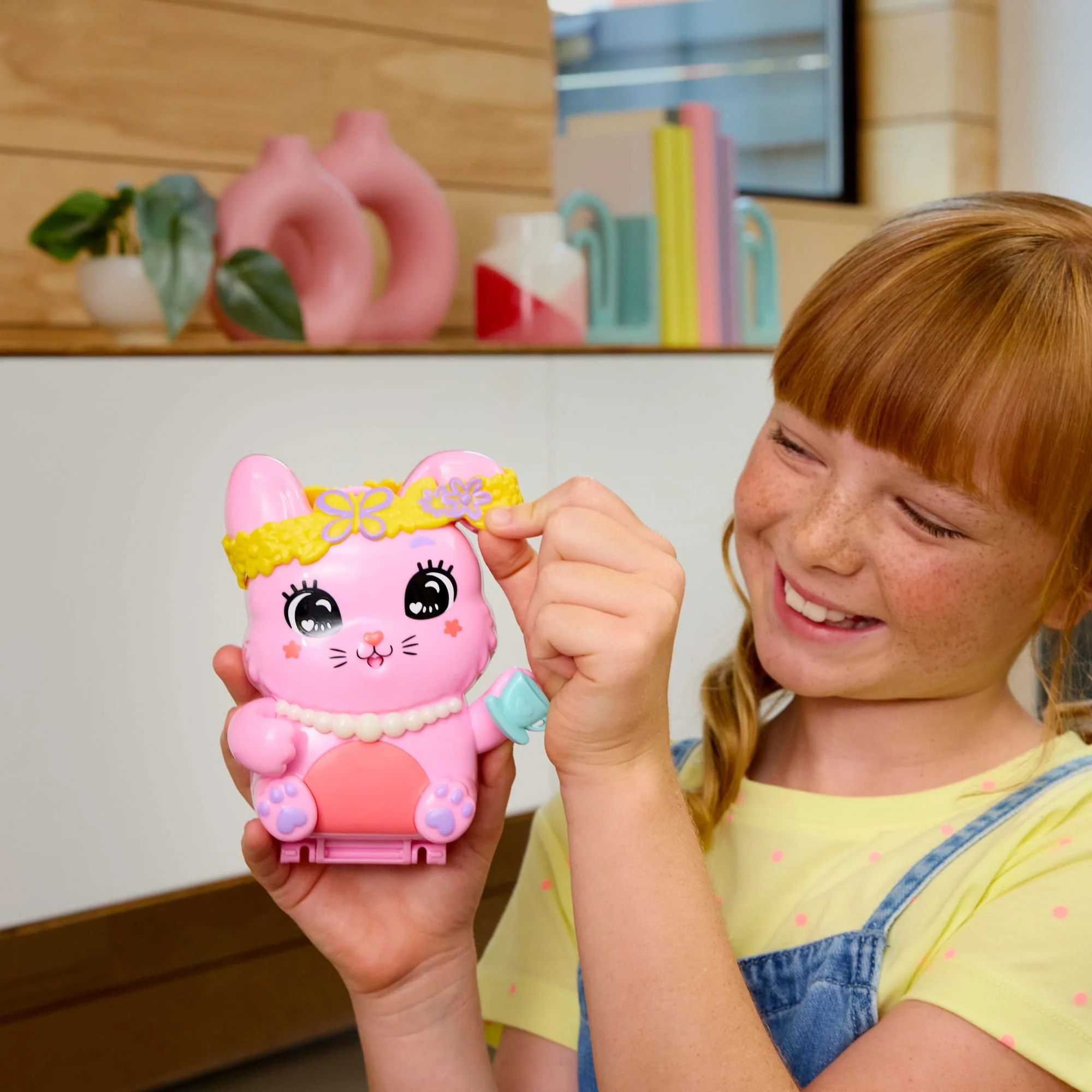 Polly Pocket Coffret Lapin Heure du Thé, Micro-Poupée, Lapins, Acc.