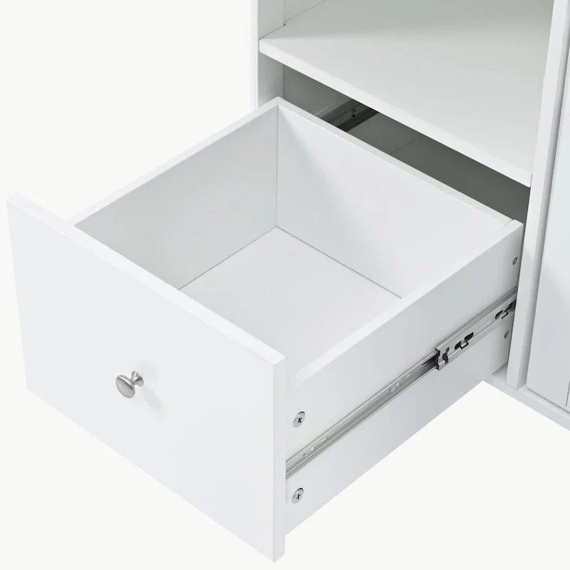 Kitchen Island with Drop Leaf and LED Light