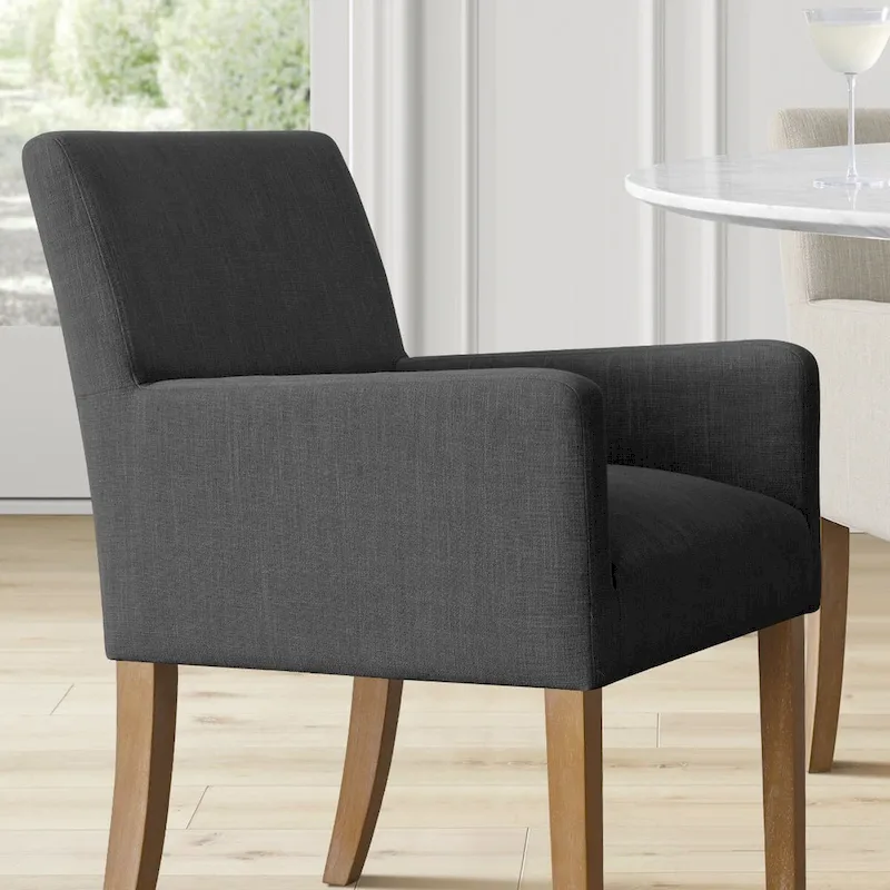 Linen Upholstered Armchair(Set of 2)
