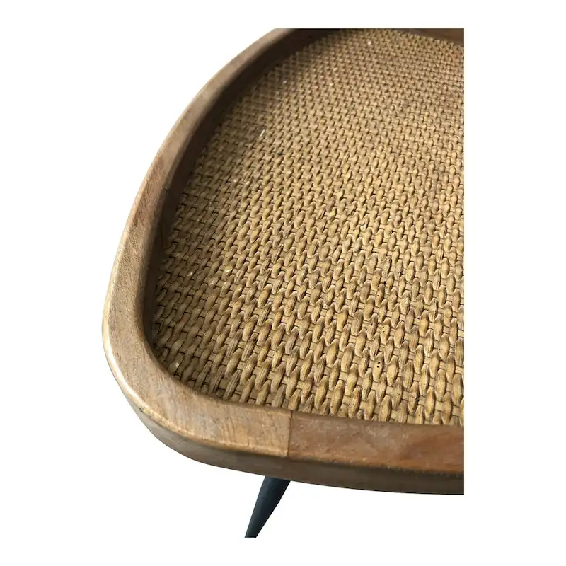 Rattan Top Side Table - 17W x 17D x 19H