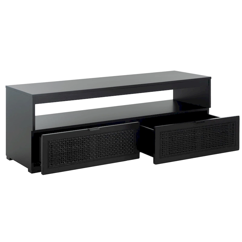 SAFAVIEH Kaitlyn 2-Drawer 1-Shelf Entertainment Media Stand (Fits Up To 55  Flatscreen TV) - 48Wx16Dx17H