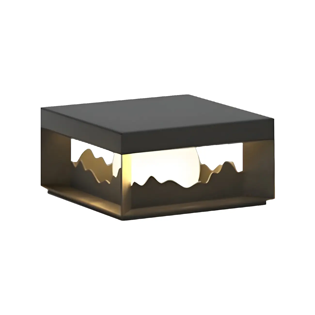 Elegant Stainless Steel Black Square Post Table Lamp