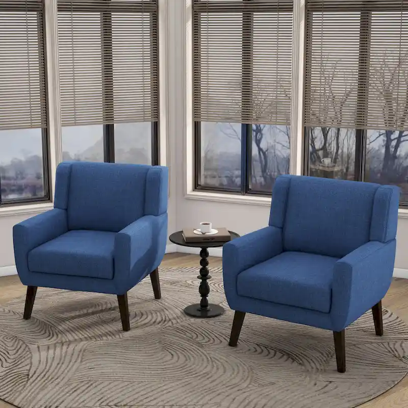 Modern Armchair Upholstered Accent Chair Set of 2
