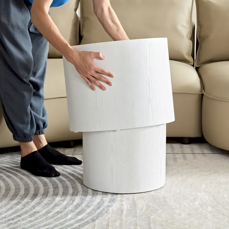 Round Nesting Tables Set, Coffee & End Tables, No Assembly