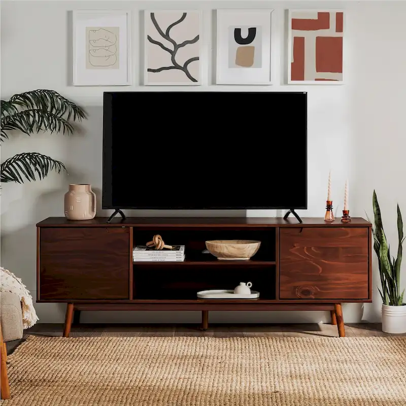 Middlebrook 70-inch Mid-Century Solid Wood TV Stand