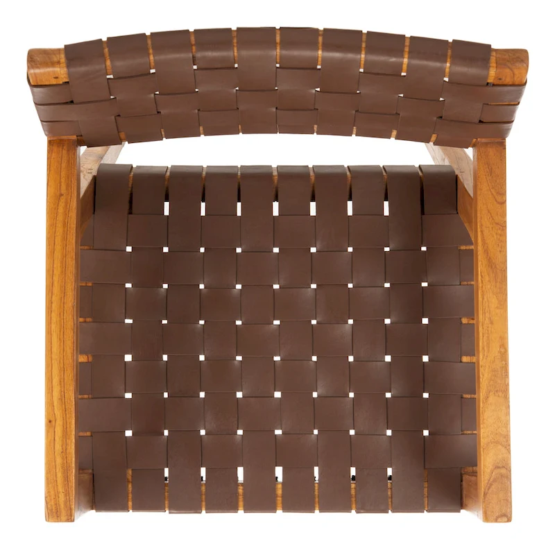 SAFAVIEH Gerda Woven Leather Dining Room Chair - 22.1