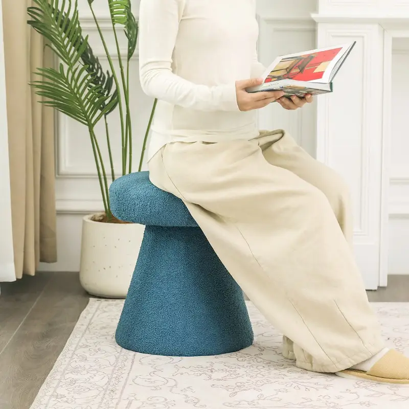 Mushroom Ottoman Large Soft Foot Stool
