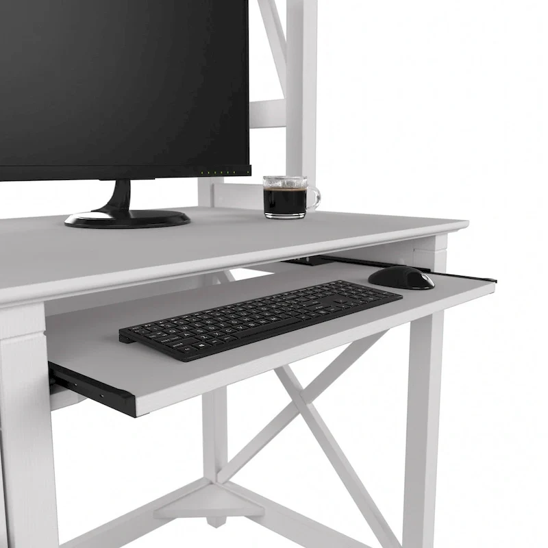 48W Small Computer Desk with Hutch