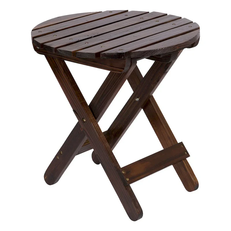Remedy 19 Assembled Cedar Wood Round Collapsible Folding Table