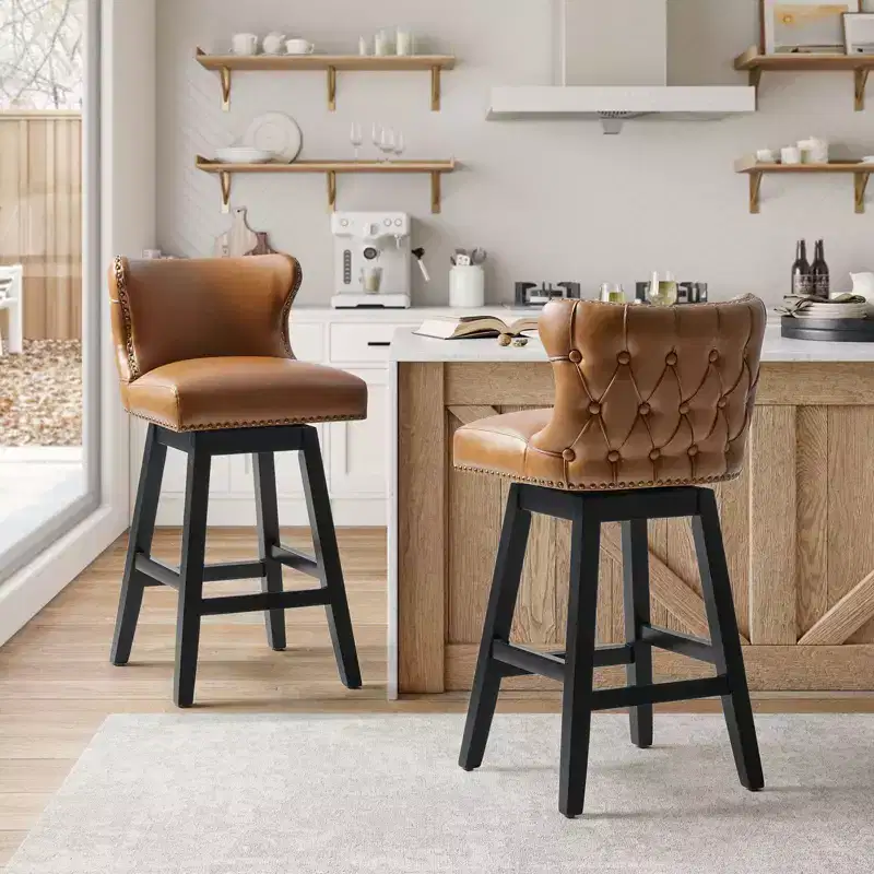 Johannes Swivel Bar & Counter Stool Set of 2|HULALA HOME