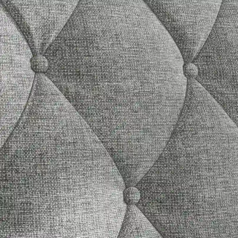 Grey 78.75 Polyester 3-Seater Sofa with Tufted Back and Cushions