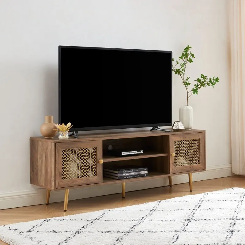 59 Inch TV Stand for 65 TV, Classic Entertainment Center Media Console - 59Wx15.5Dx 20.9H