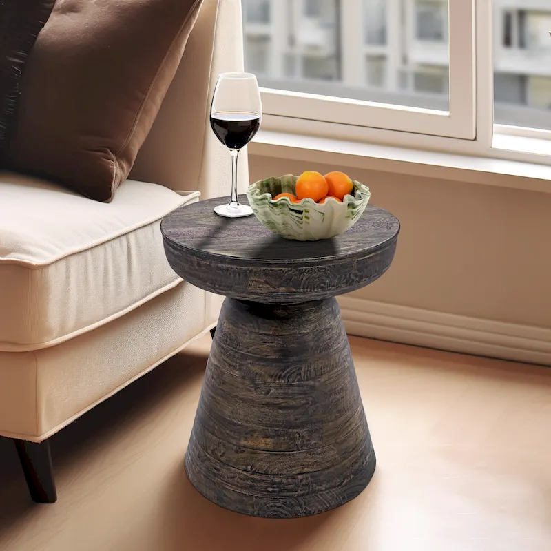 Wood, 19 Side Table, Black