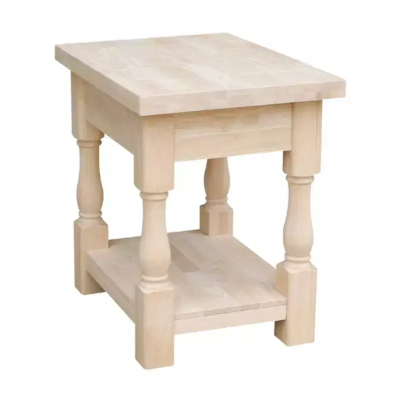 Tuscan End Table - Unfinished - International Concepts