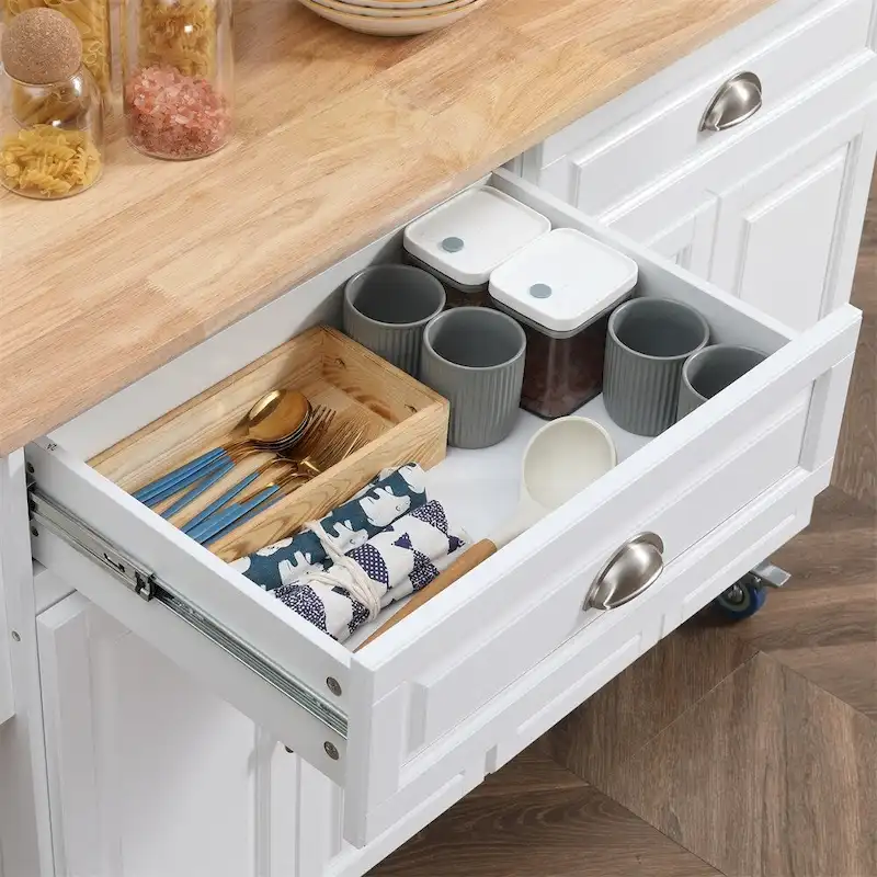 Rolling Kitchen Island on Wheels,Kitchen Cart Breakfast Bar