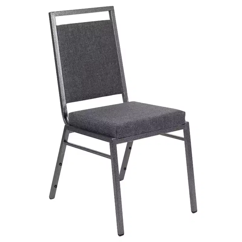 Flash Furniture HERCULES Series Square Back Stacking Banquet Chair with Silvervein Frame
