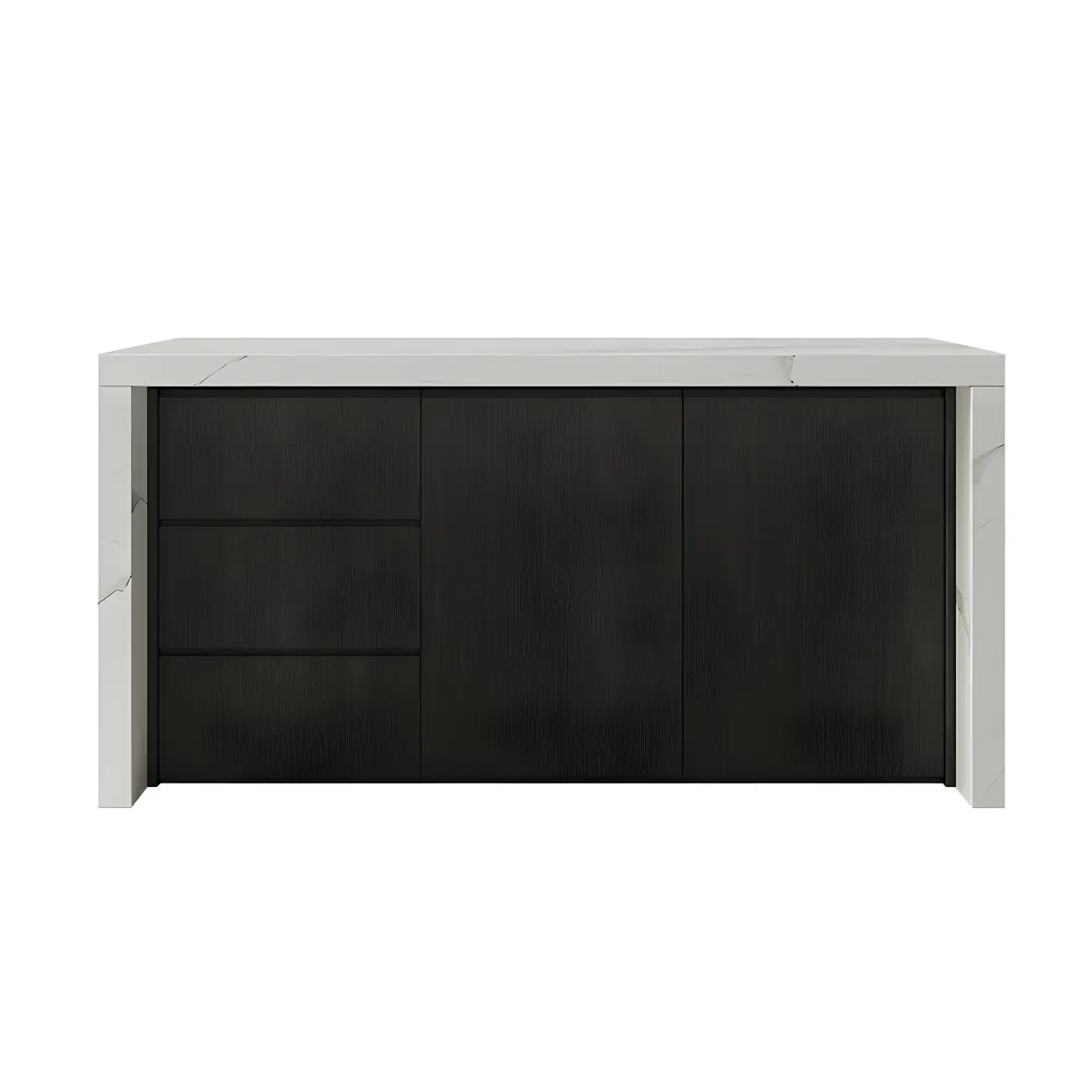Modern Marble Top Wood Storage Bar Tables for Kitchen
