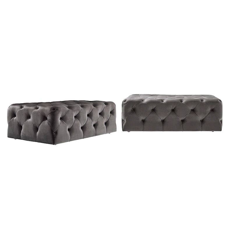 Gdansk Rectangular Tufted Ottoman with Casters