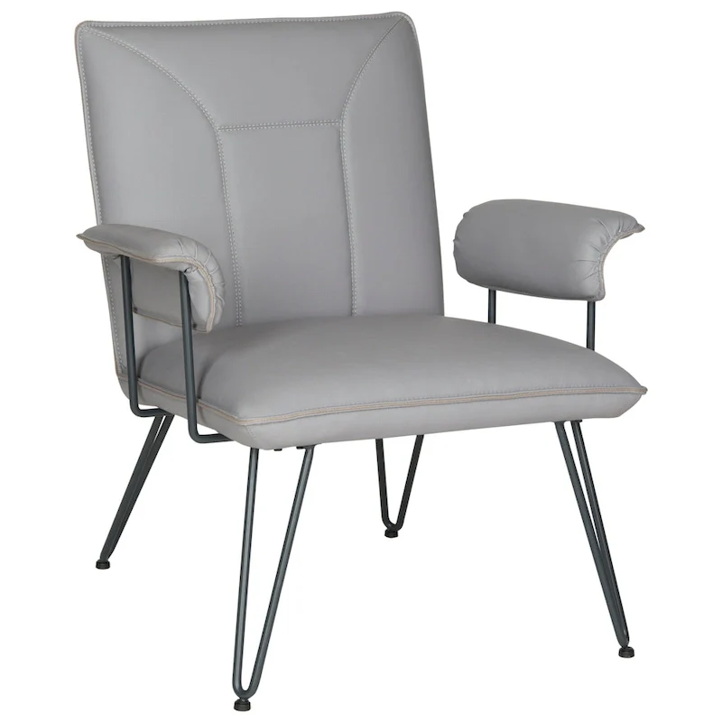SAFAVIEH Johannes Mid-Century Modern Grey Arm Chair - 29W x 28D x 33H