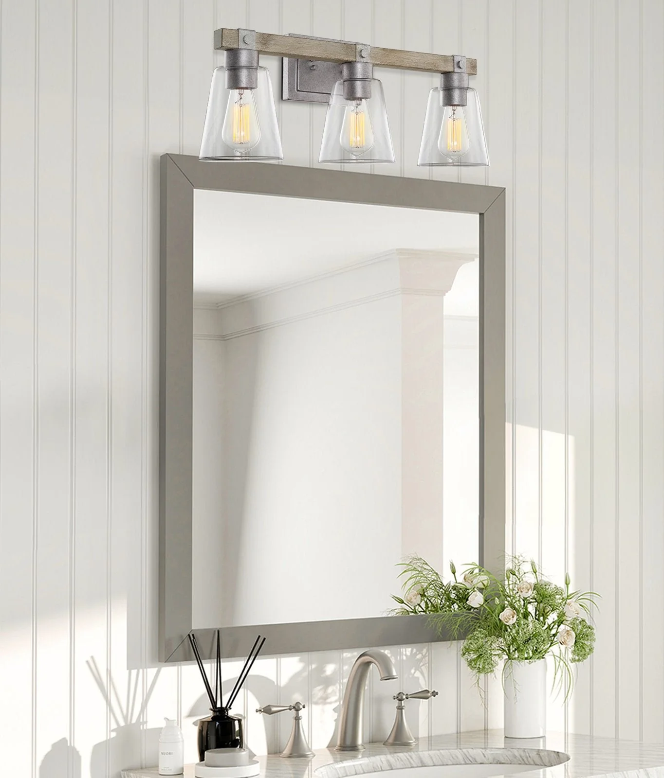 Asher 23 3-Light Farmhouse Vanity / Bathroom Light