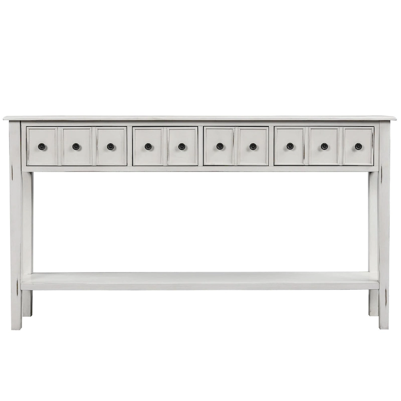 Merax Rustic 4-drawers Long Entryway Console Table