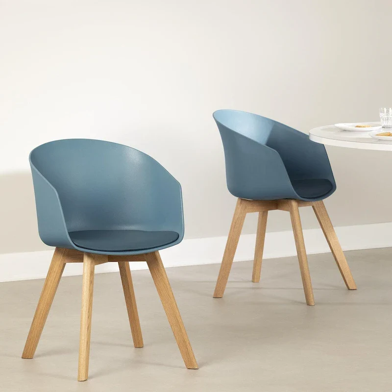 Set of 2 Dinning Chair with Beech Wood Legs
