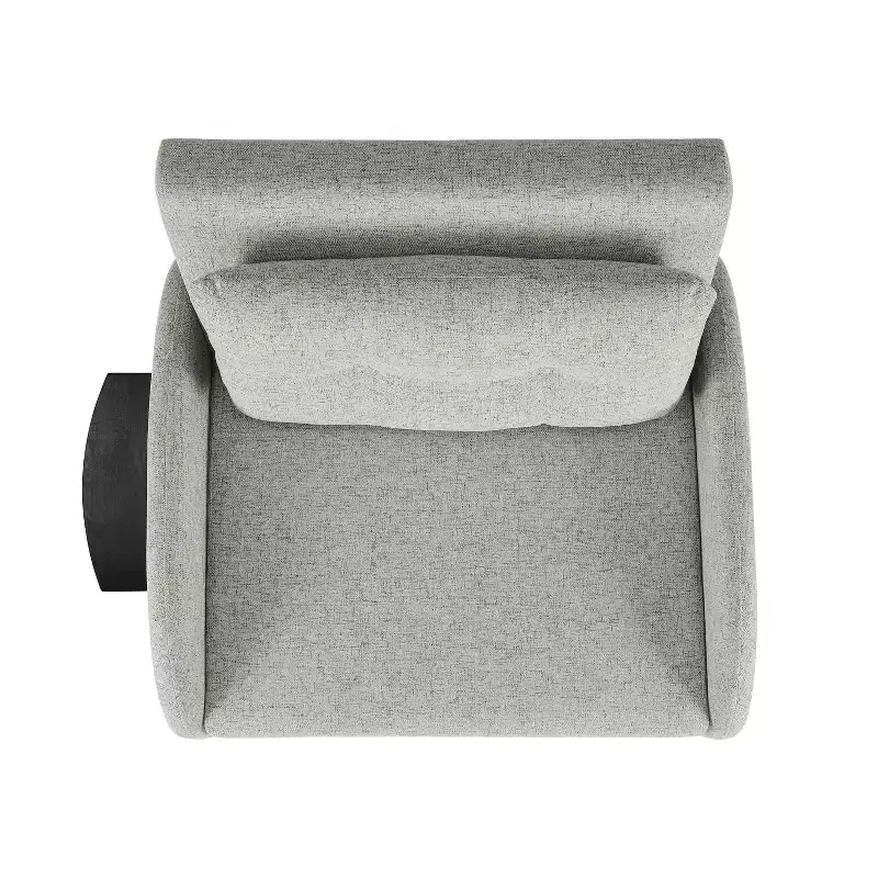 Twin Woven Polyester Fabric Black Wood Frame and Tray Table Convertible Bed Gray: Multifunctional Design, Easy Mobility