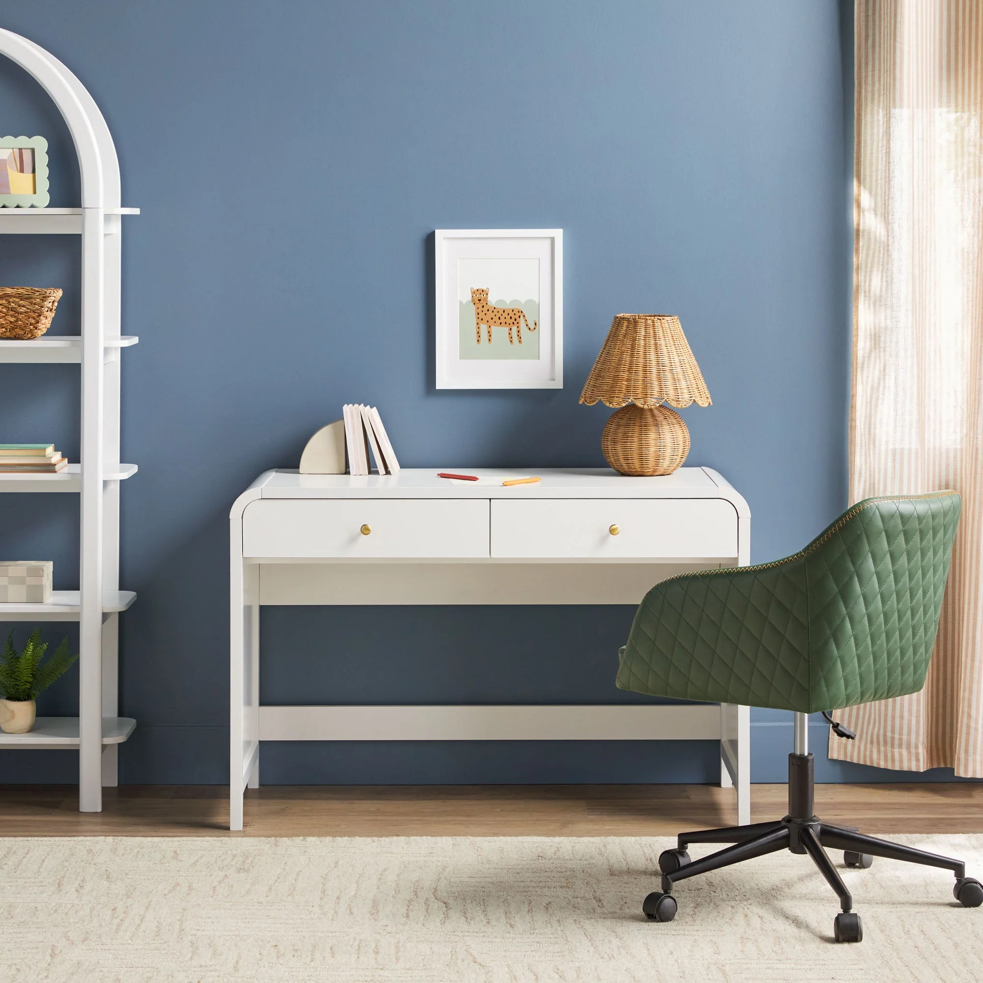 Zoey Modern Curve Design Writing Desk
