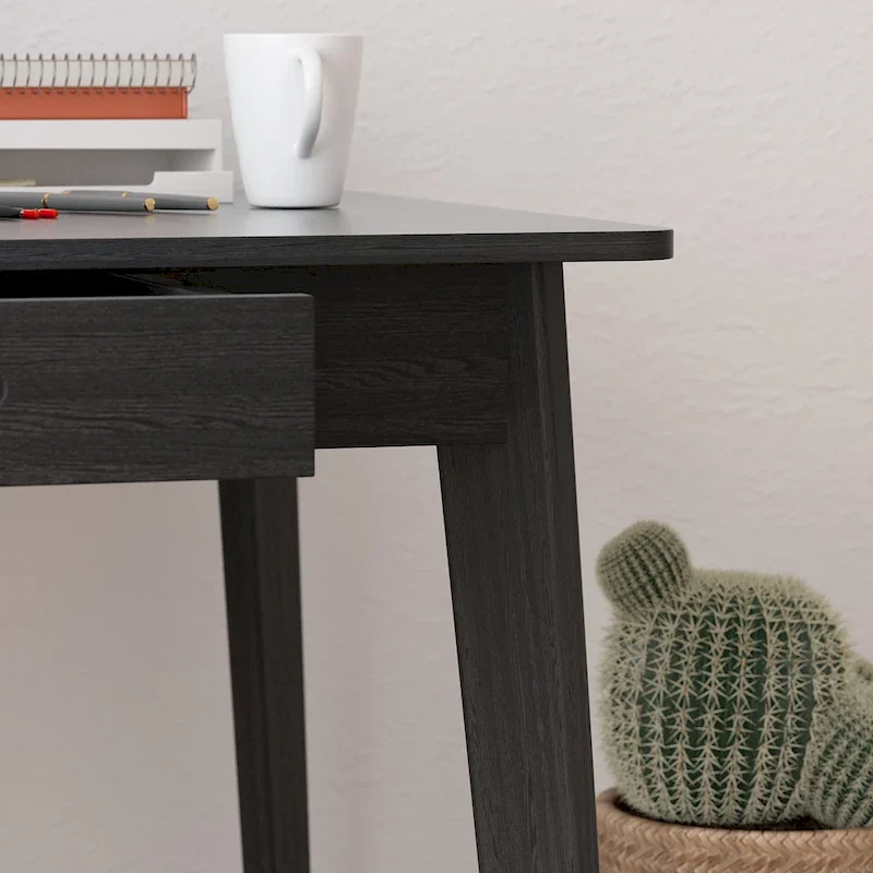 Wood Desk - 39.4W, Multi-Functional, Rounded Corners, Optional Drawers, Easy Assembly