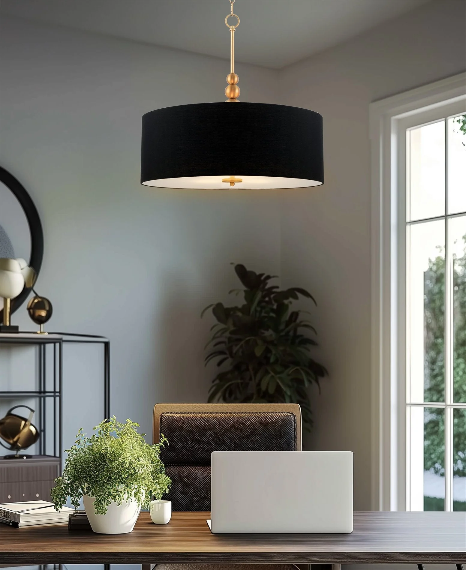 Adelade 22 Modern 3-Light Drum Pendant Chandelier
