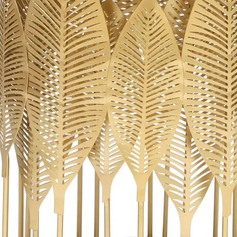 Adeco Gold Leaves End Tables Accent Coffee Nightstands Set of 2