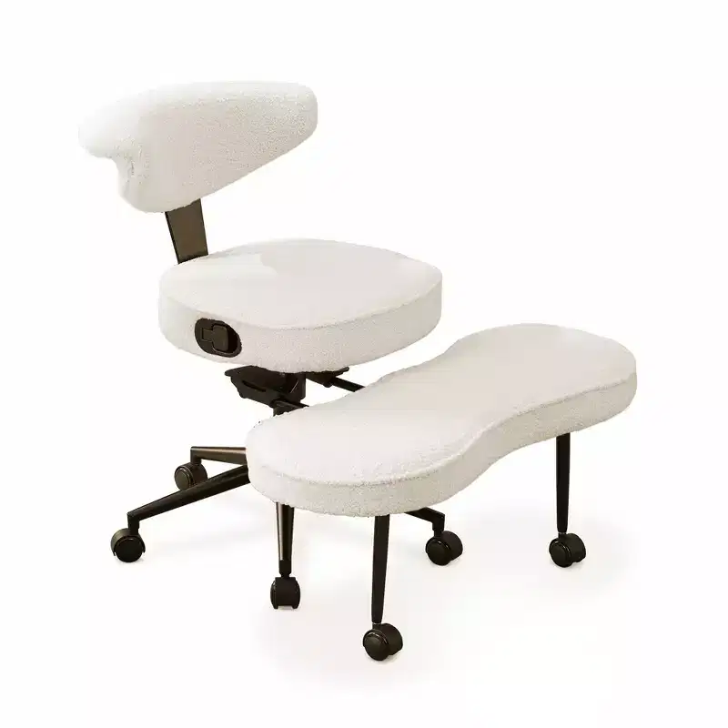 Beige / Black / Pink Kneeling Chair with Wheels – 360° Swivel, Adjustable Height, Single Seat