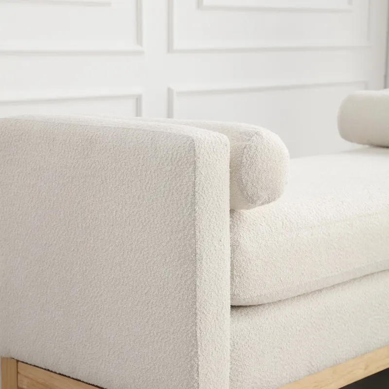 Elegant Upholstered Bench with High Sides